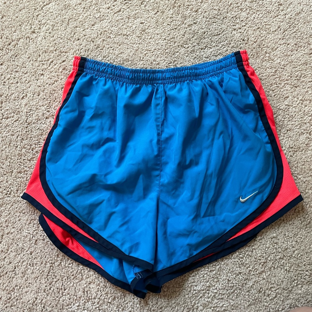 Blue and pink Nike women’s running shorts!